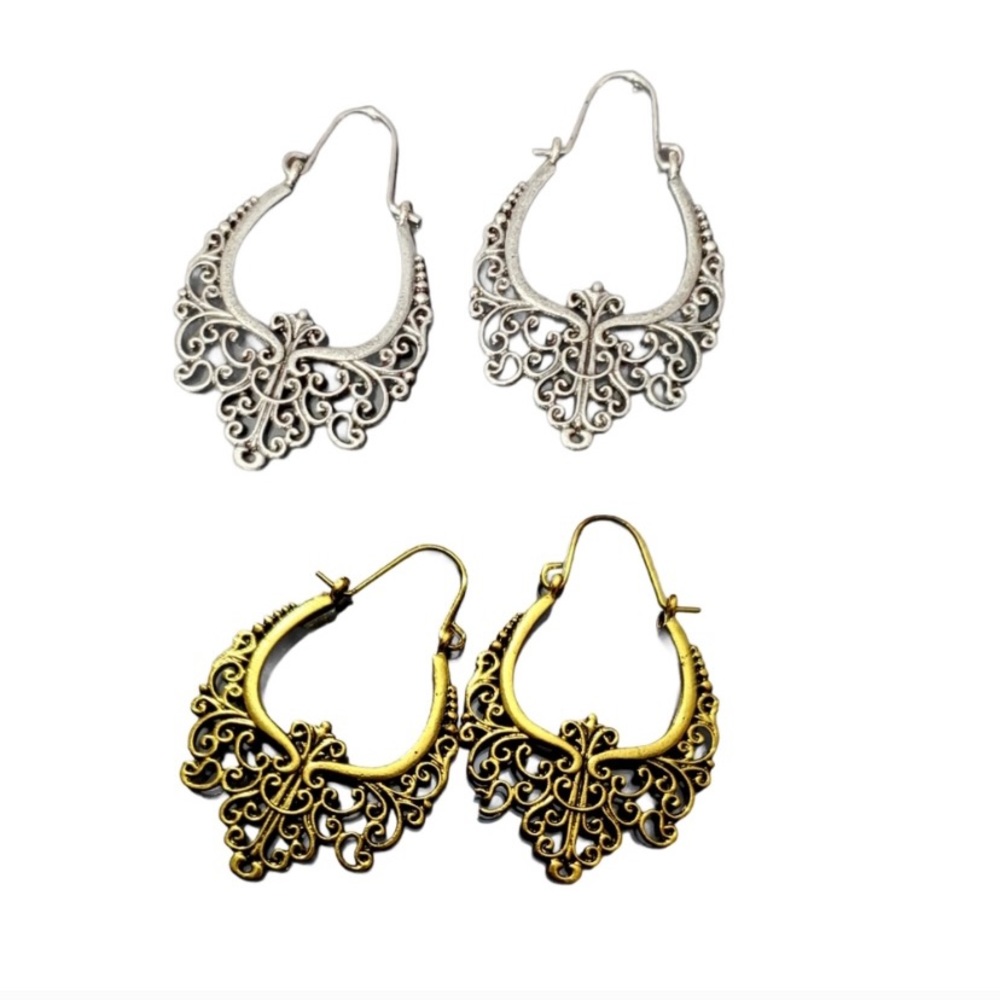 NEW Boho Gold Earrings Bohemian Vintage-Gold - Picture 5 of 6
